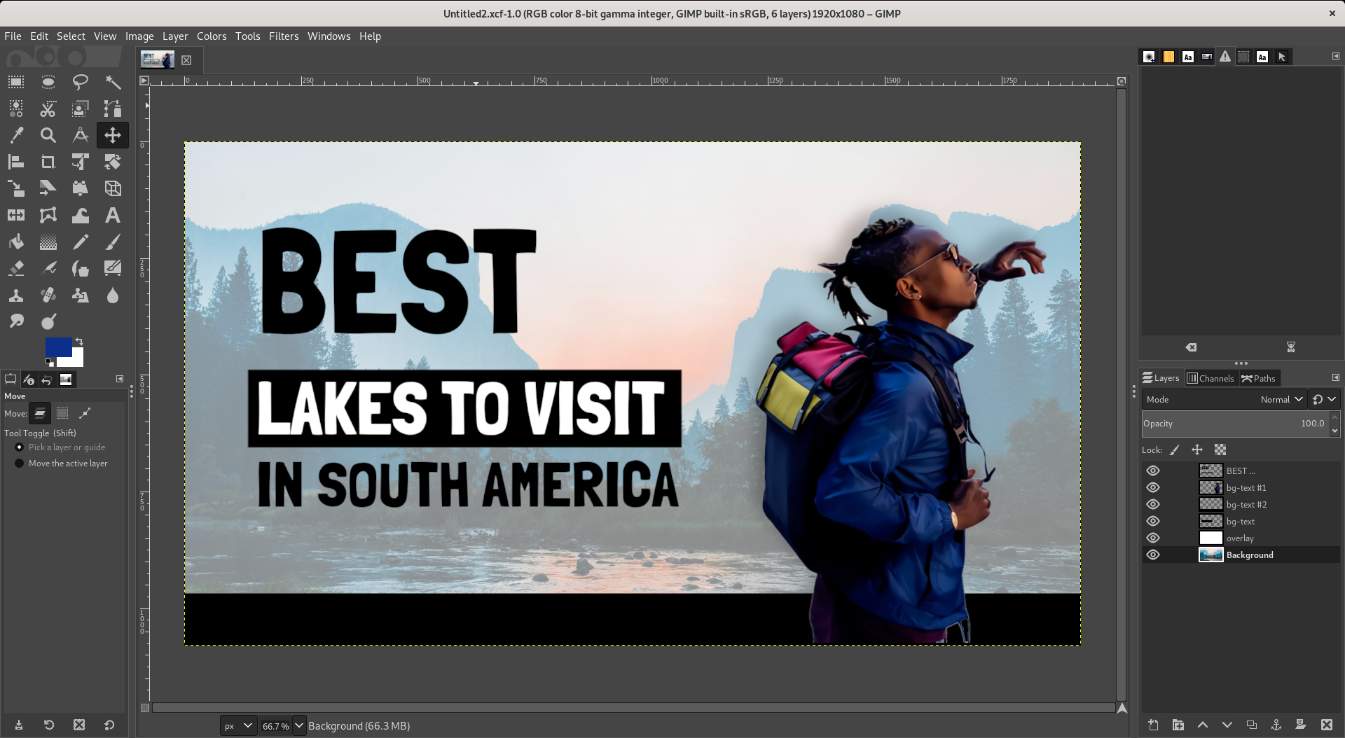 GIMP editor view