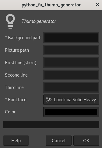 Plug-in dialog box